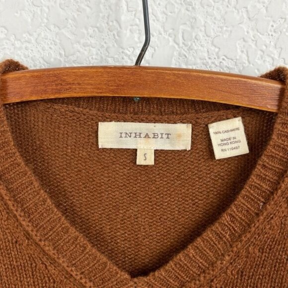 Inhabit Cashmere V Neck Toffee Sweater - Picture 6 of 6